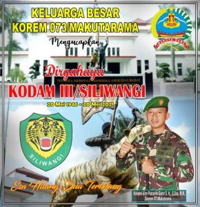 “Dirgahayu Kodam III/Siliwangi ke-75, Tahun 2021”