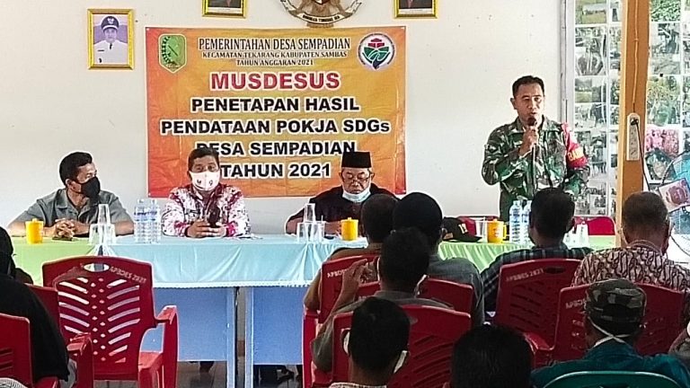 Bahas Penggunaan ADD dan DD, Babinsa Tebas Hadiri Musyawarah