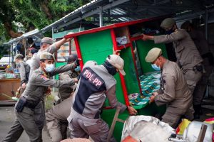 153 PKL di Villa Bogor Indah Berhasil Ditertibkan Pemkot dan Pemkab Bogor