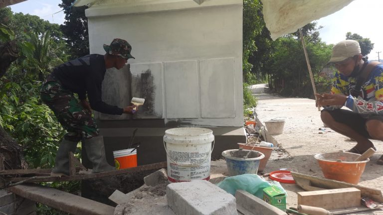 Tanda Bakti Satgas Bangun Tugu TMMD ke 111 di Titik Nol Lokasi