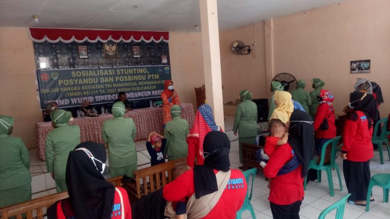Cegah Stunting di Cianjur, Dansatgas TMMD ke 111 “betapa pentingnya asupan gizi kepada anak”