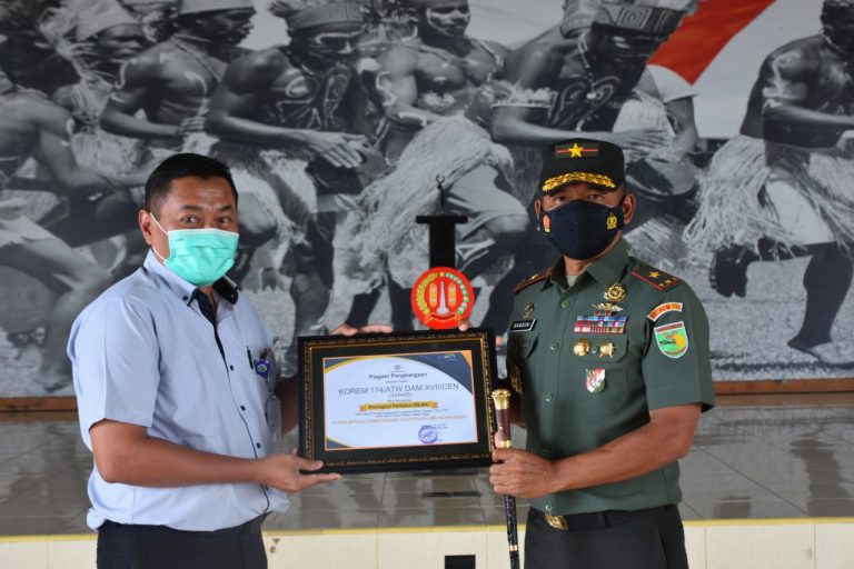 Wow, Korem 174 Merauke Raih Peringkat Pertama Nilai IKPA TW I Tahun 2021