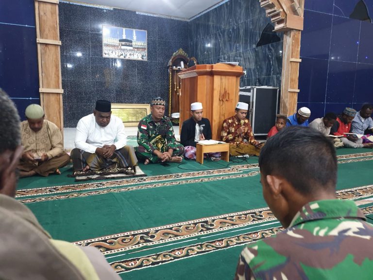 Satgas Pamrahwan Hadiri Do’a dan Tahlil Tokoh Masyarakat Walesi Papua