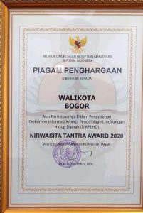 DLH Kota Bogor Terima Penghargaan Nirwasita Tantra Award 2020 dari Menteri Siti Nurbaya