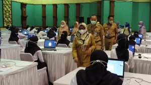 Hari Pertama Tes CPNS Pemkot Bogor Ditinjau Syarifah