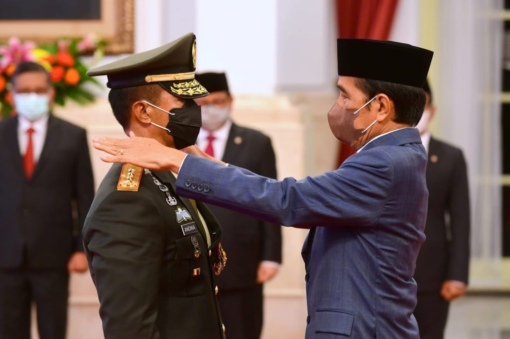 Jendral Andika Perkasa Dilantik Jokowi di Istana Merdeka Jadi Panglima TNI