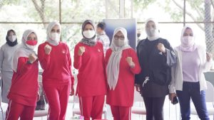 DWP Gelar Senam Bogor Berlari Antar Unit