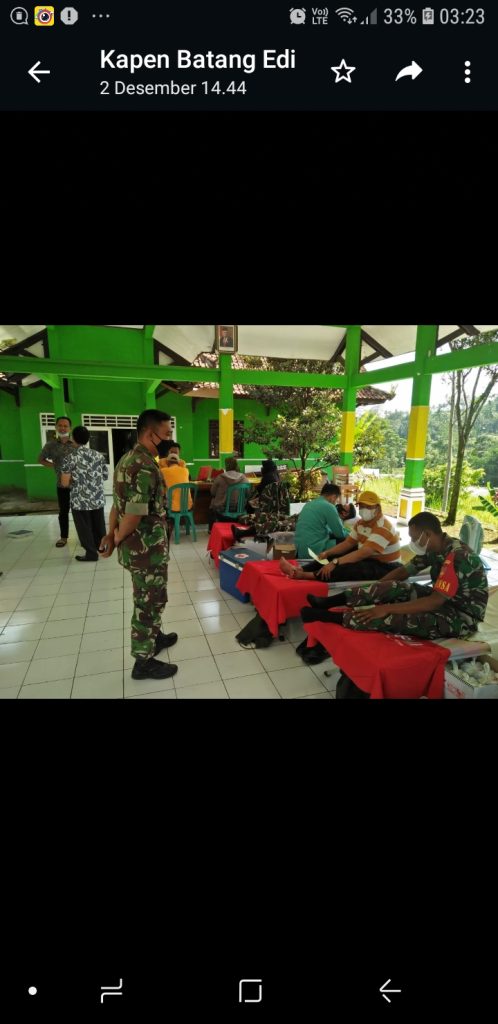 Anggota Koramil 05/Reban Sumbangkan Darah