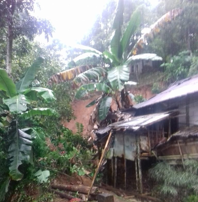 Rumah Warga Desa Tombo Tertimpa Longsor