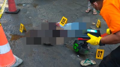 Korban Tewas Ditemukan Dengan Golok Tertancap Dipunggung Depan Pabrik Klapanunggal