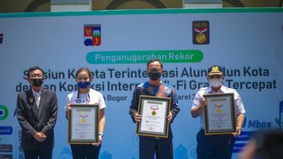 Koneksi Wi-Fi Gratis Tercepat dan Terintegrasi, Stasiun Bogor Sabet Rekor MURI