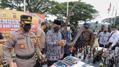 Sambut Bulan Suci Ramadan 1443 H, Musnahkan Barang Bukti Hasil Operasi Pekat