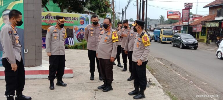 Kapolda Jabar Cek Pospam Ketupat Lodaya 2022 Polsek Jonggol