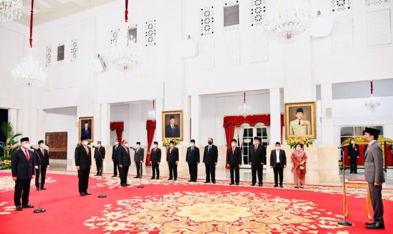 Presiden Lantik Dua Menteri dan Tiga Wamen Baru Kabinet Indonesia Maju