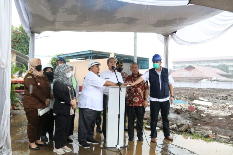 Plh. Wali Kota Bogor Dedie Rachim Ground Breaking Revitalisasi Blok I RSUD Kota Bogor