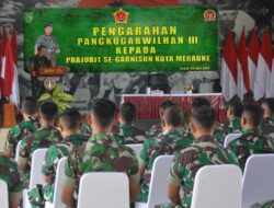 Letjen TNI  I Nyoman Cantiasa Beri Pengarahan Kepada Para Perwira TNI di Merauke