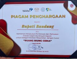 Penghargaan Inovasi Percepatan Penurunan Stunting Tingkat Jabar Diraih Bupati Bandung