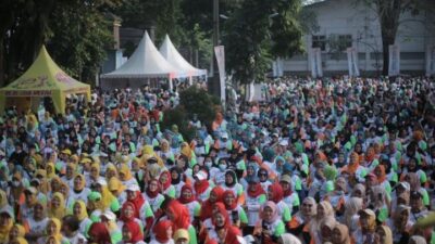 Meriah ! Fun Bike dan Senam Sehat di Gor Pajajaran Kota Bogor