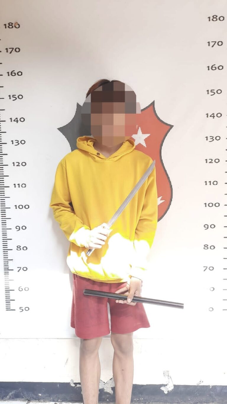 Anggota Patroli Polsek Parung Amankan Seorang Remaja Membawa Sajam, 4 Orang Melarikan Diri