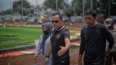 Bima Arya dan Esti Cek Proyek Taman Manunggal Tersisa 40 Hari Lagi