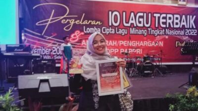 Pasan Mandeh Karya Rika Amir Jadi Lagu Terbaik Lomba Cipta Lagu Minang Tingkat Nasional 2022