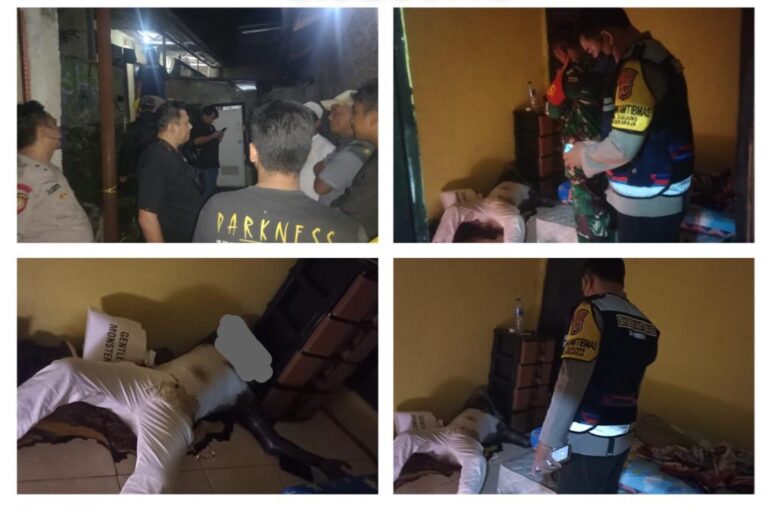 Polisi Lakukan Olah TKP Mayat Pria Dalam Kontrakan di Sukaraja