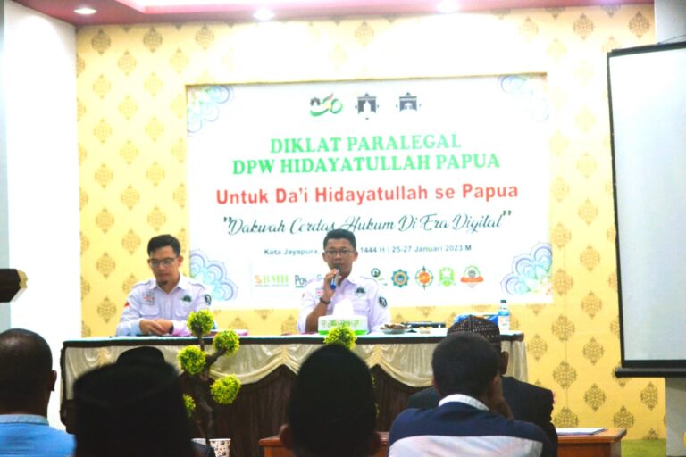 Aktifis Keagamaan Ikuti Training Paralegal yang Digelar LBH Hidayatullah dan DPW Hidayatullah Papua