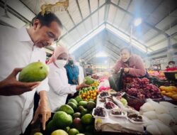 Jokowi Cek Harga Bahan Pokok di Pasar Baturiti Bali