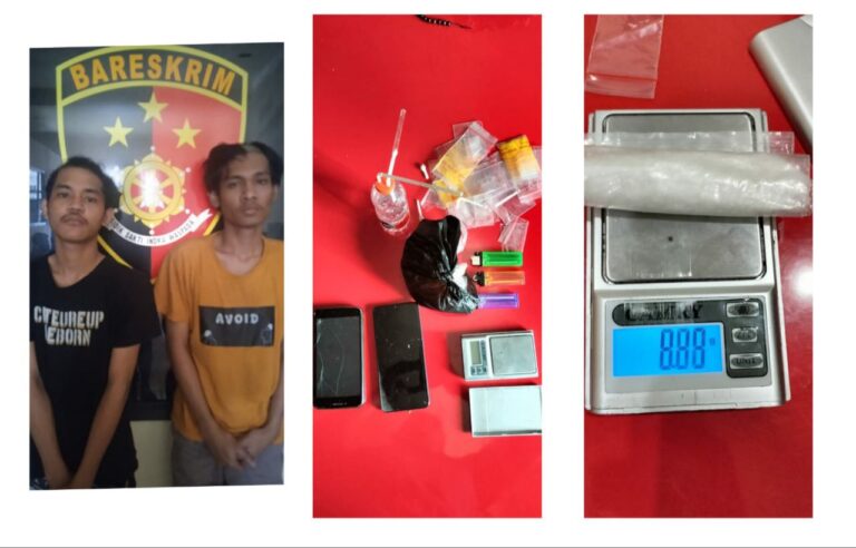 8 gram Sabu, Alat Hisap dan 1 Timbangan serta para Pelaku Berhasil Diamankan di Polsek Citeureup