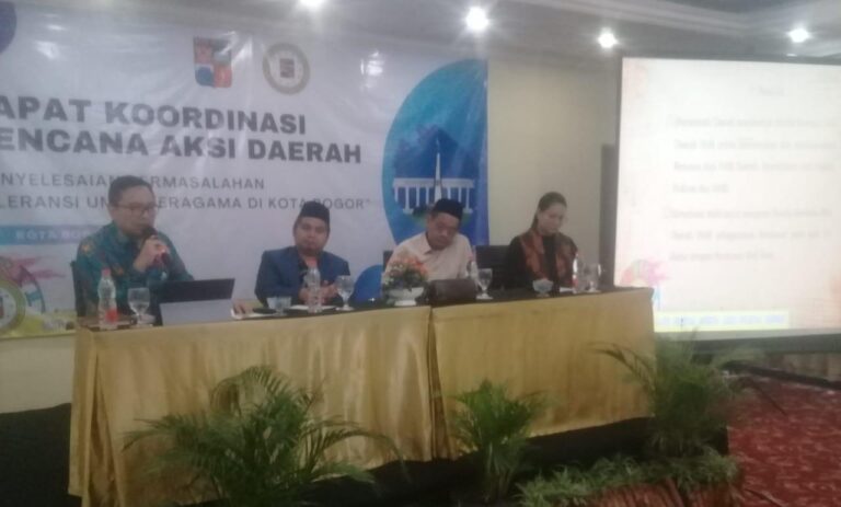 Pemkot Bogor Gelar Rakor Rencana Aksi Daerah tentang Penyelesaian Permasalahan Toleransi Umat Beragama