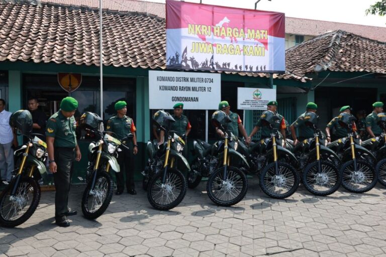 112 unit sepeda motor CRF 150L untuk para Babinsa Yogyakarta