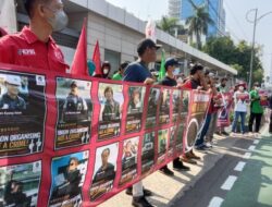 Tepat di Hari Kesakitan Pancasila, Buruh Gelar Demo Aksi Solidaritas ke Kedutaan Besar Korea Selatan di Jakarta