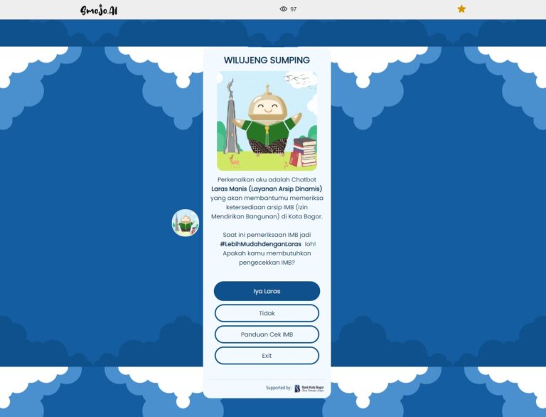 Asisten Virtual Laras Manis, Memudahkan Masyarakat  Mengecek IMB