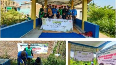 Krisis Ekosistem Hijau ! PELIJA dan KNPI Cangkuang Tanam 400 Pohon di Wilayah Floodway Cisangkuy Kabupaten Bandung