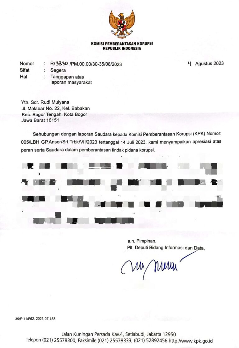 KPK Merespon Cepat Soal Kasus PPDB, LBH Ansor Warning Disdik Kota Bogor