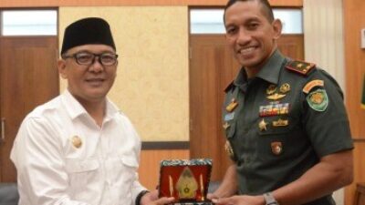 Kunker Perdana Danrem 061/SK ke Kabupaten Bogor Disambut Hangat Iwan Setiawan