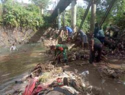 Di Bogor Barat “Kerja Bakti Babinsa dan Warga Berhasil Mengangkat Tumpukan Sampah Setinggi 1 Meter”