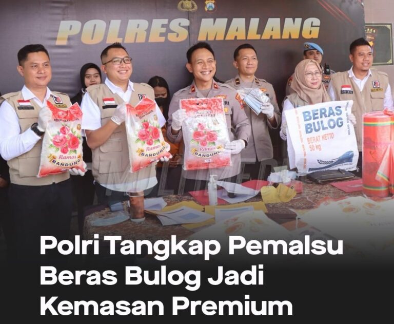 Beras Bulog Dioplos dan Dijual Premium, Polisi Ringkus Pelaku!