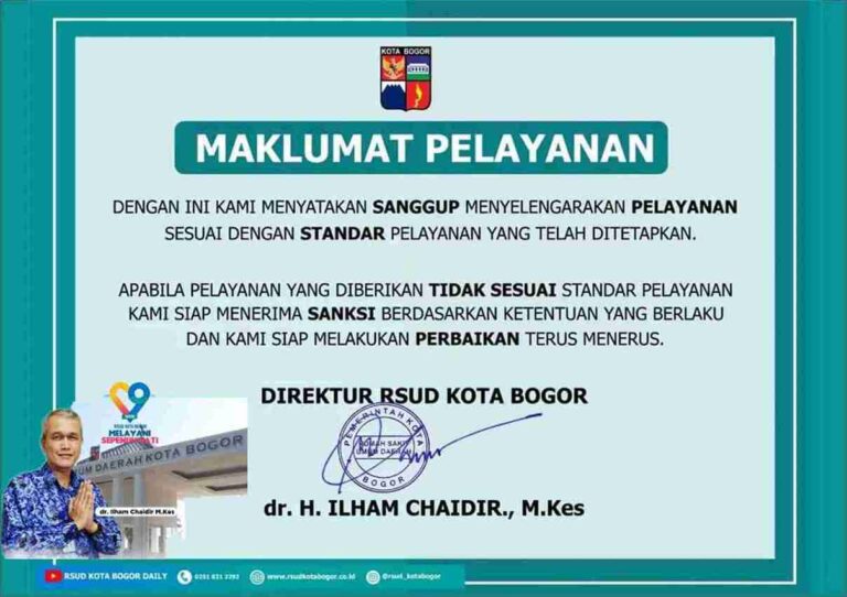 RSUD Kota Bogor Berikan Kompensasi untuk Pasien yang Tidak Mendapatkan Pelayanan Sesuai Standar