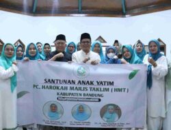 Abul Yatama Bupati Bandung di Malam Jumat Santuni Puluhan Anak Yatim Binaan HMT