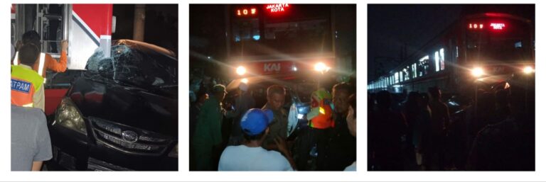 Detik-detik Menegangkan KRL Tabrak Mobil di Bogor, Terseret 200 Meter!