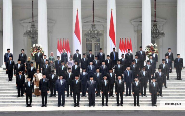 Presiden Prabowo Umumkan Susunan Kabinet Merah Putih Periode Tahun2024-2029