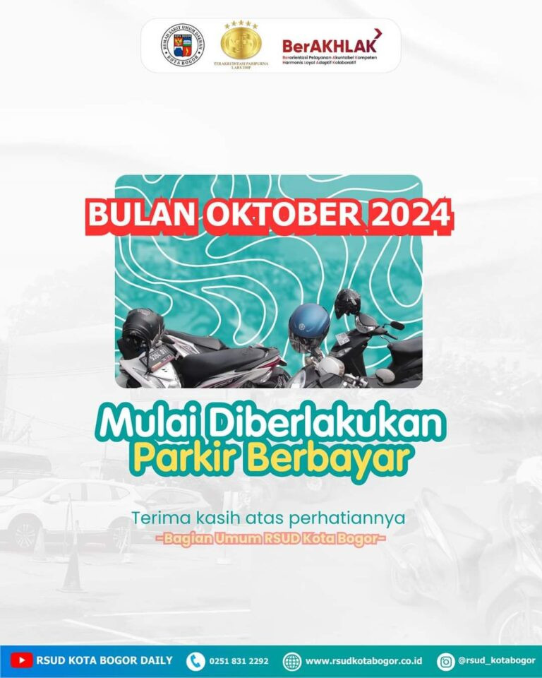 RSUD Kota Bogor Tingkatkan Keamanan Kendaraan dengan Sistem Parkir Berbayar, Nikmati Kenyamanan Parkir yang Lebih Baik