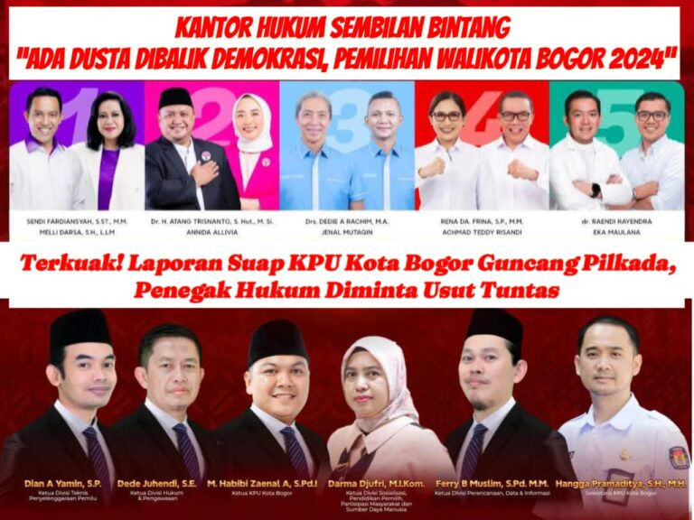 Terkuak! Laporan Suap KPU Kota Bogor Guncang Pilkada, Penegak Hukum Diminta Usut Tuntas