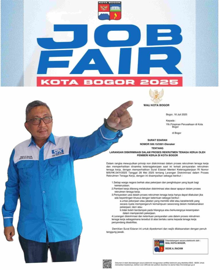 Ketum SPN Desak Pengawasan Ketat Anti-Diskriminasi Kerja: Job Fair dan Perusahaan Wajib Bersih dari Syarat Diskriminatif!