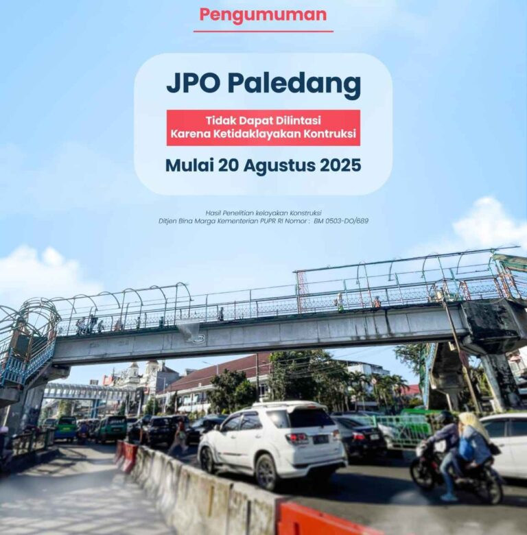 JPO Paledang Bogor Resmi Ditutup dan Segera Dibongkar! Ini Alasan Pemkot Ambil Langkah Drastis