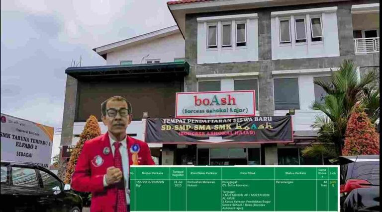 Gugat Yayasan Pendidikan Besar di Bogor! Borcess Ashokal Hajar Diseret ke Pengadilan oleh CV Konveksi