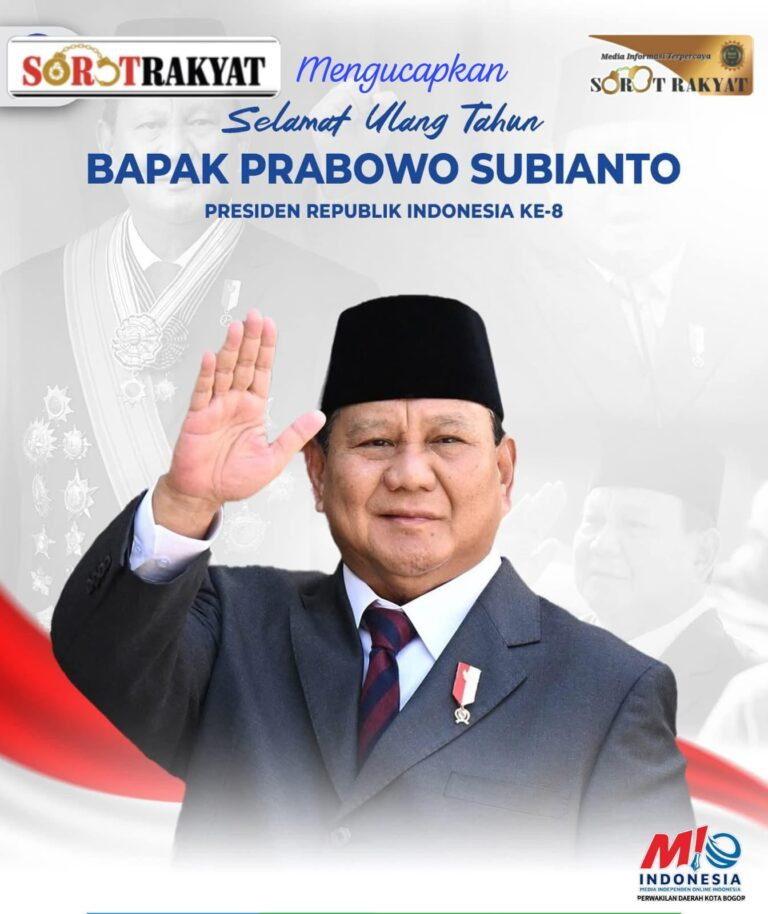 “Di HUT Presiden Prabowo, Sorotrakyat Doakan Kekuatan Memimpin Menuju Indonesia Maju, Adil, dan Makmur”