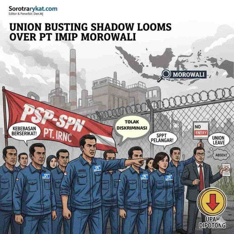 Dugaan Union Busting Mencuat di PT IMIP Morowali: Anggota SPN PT IRNC Dipotong Upah Setelah Ikuti Pelatihan Serikat