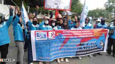 DPD SPN Sulawesi Selatan Gelar Aksi Garang di Tiga Titik: Polda, Disnaker, dan Kantor Gubernur Sulsel